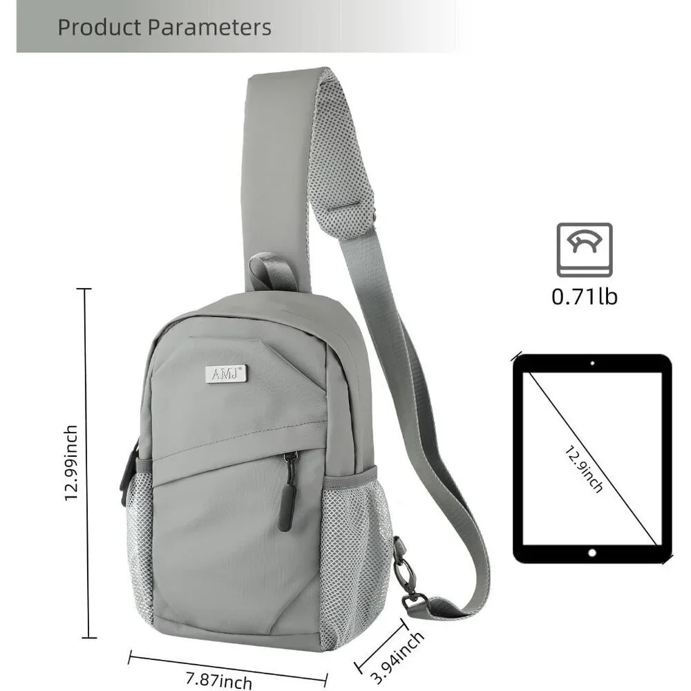 Mini Cross-Body Bag Nylon Leather Secure Travel Outdoor Safe For Men Women